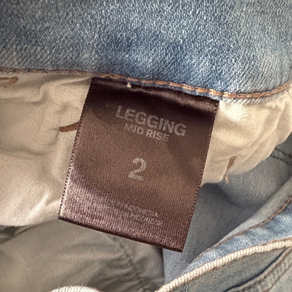 Express Light Blue Women's Leggings Mid Rise Skinny Jeans - Picture 6 of 10